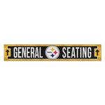 Wholesale-Pittsburgh Steelers Wood Sign 6"x36" 3/8" thick