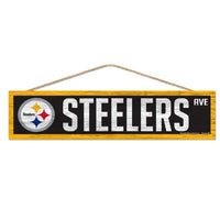 Wholesale-Pittsburgh Steelers Wood Sign-with Rope 4" x 17"
