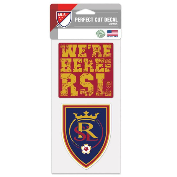 Wholesale-Real Salt Lake SLOGAN Perfect Cut Decal Set of two 4"x4"