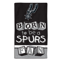 Wholesale-San Antonio Spurs BORN TO BE Burp Cloth 10" x 17"