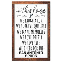 Wholesale-San Antonio Spurs Box list Wood Sign 11" x 17" 1/4" thick