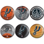 Wholesale-San Antonio Spurs Button 6 Pack 2" Round