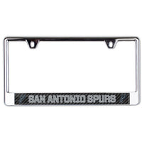 Wholesale-San Antonio Spurs CARBON Lic Plate Frame B/O Printed