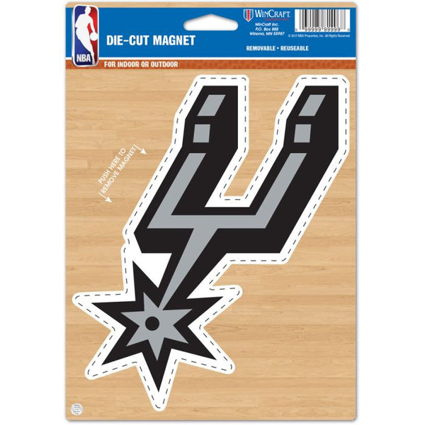 Wholesale-San Antonio Spurs Die Cut Logo Magnet 6.25" x 9"