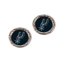 Wholesale-San Antonio Spurs Earrings Jewelry Carded Round