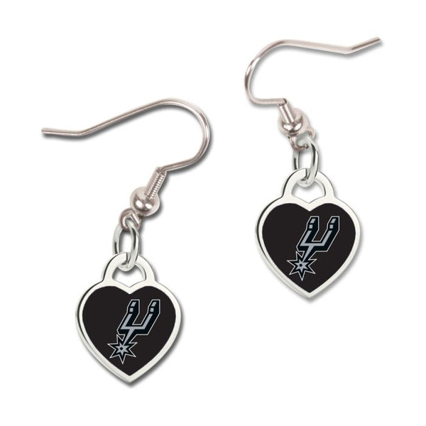 Wholesale-San Antonio Spurs Earrings w/3D Heart