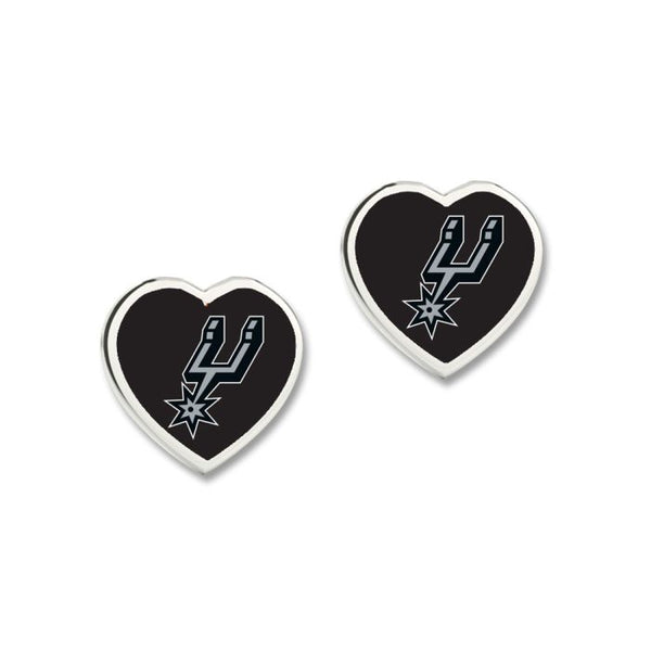 Wholesale-San Antonio Spurs Earrings w/3D Heart