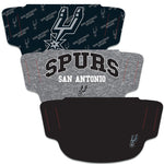 Wholesale-San Antonio Spurs Fan Mask Face Cover 3 Pack