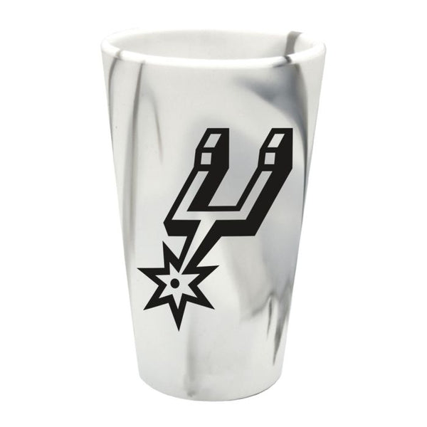 Wholesale-San Antonio Spurs Fashion 16 oz Silicone Pint Glass