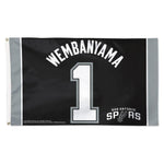 Wholesale-San Antonio Spurs Flag - Deluxe 3' X 5' Victor Wembanyama