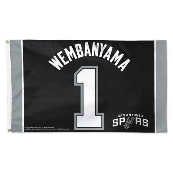 Wholesale-San Antonio Spurs Flag - Deluxe 3' X 5' Victor Wembanyama