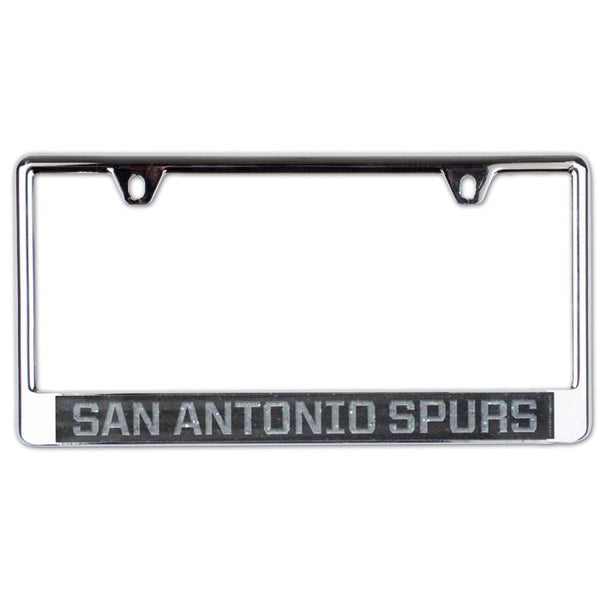 Wholesale-San Antonio Spurs GLITTER Lic Plate Frame B/O Printed