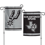 Wholesale-San Antonio Spurs Garden Flags 2 sided 12.5" x 18"