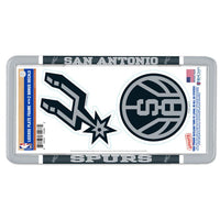 Wholesale-San Antonio Spurs License Plate Thin Frame - Plastic w/Decal