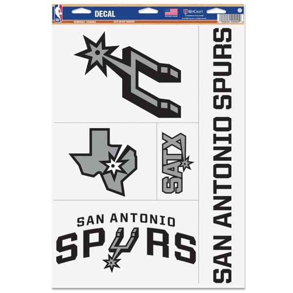 Wholesale-San Antonio Spurs Multi Use Decal 11" x 17"