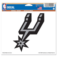 Wholesale-San Antonio Spurs Multi-Use Decal -Clear Bckrgd 5" x 6"