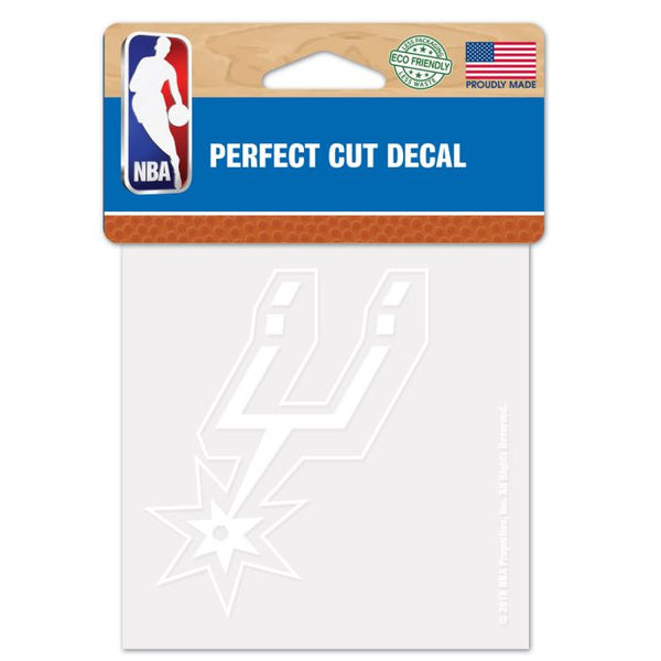 Wholesale-San Antonio Spurs Perfect Cut White Decal 4" x 4"