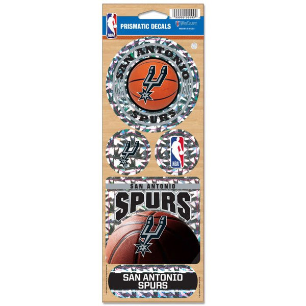 Wholesale-San Antonio Spurs Prismatic Decal 4" x 11"