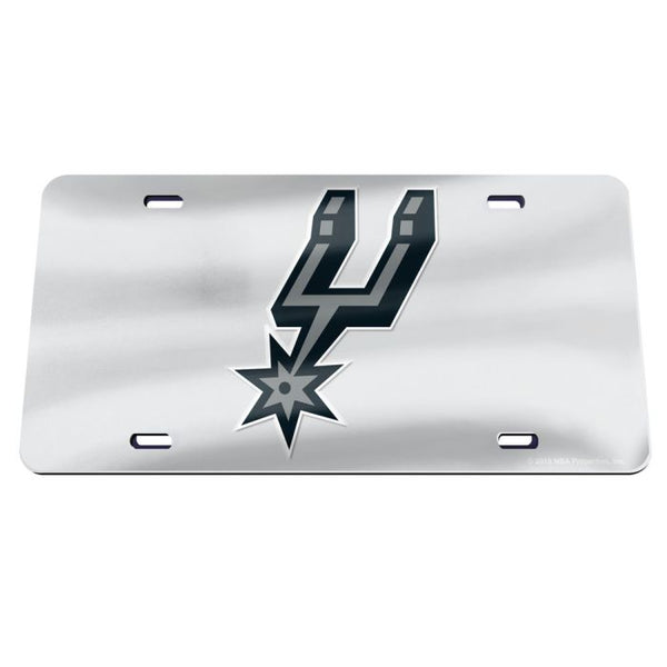 Wholesale-San Antonio Spurs SILVER Specialty Acrylic License Plate