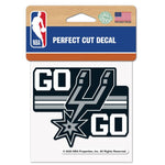 Wholesale-San Antonio Spurs SLOGAN Perfect Cut Color Decal 4" x 4"