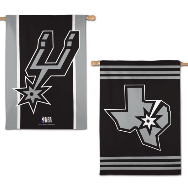 Wholesale-San Antonio Spurs Vertical Flag 2 Sided 28" x 40"