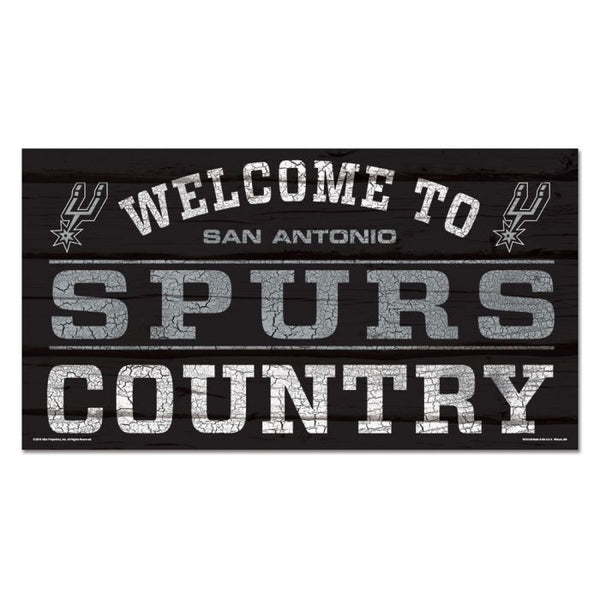 Wholesale-San Antonio Spurs Wood Sign 13"x24" 1/4" thick