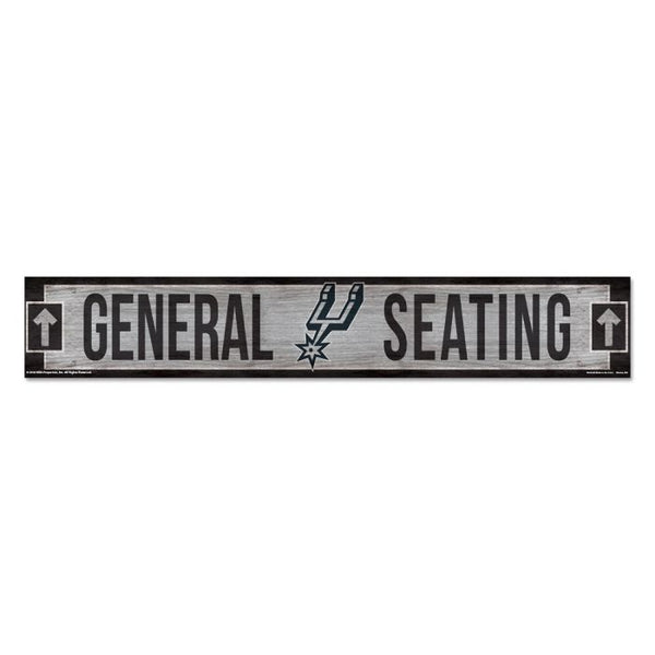 Wholesale-San Antonio Spurs Wood Sign 6"x36" 3/8" thick