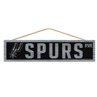 Wholesale-San Antonio Spurs Wood Sign-with Rope 4" x 17"