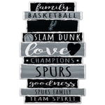 Wholesale-San Antonio Spurs Word Plank Wood Sign 11" x 17" 1/4" thick