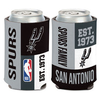 Wholesale-San Antonio Spurs color block Can Cooler 12 oz.