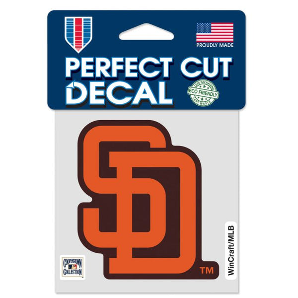 Wholesale-San Diego Padres 1985 Logo Perfect Cut Color Decal 4" x 4"