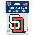 Wholesale-San Diego Padres 1991 Logo Perfect Cut Color Decal 4" x 4"