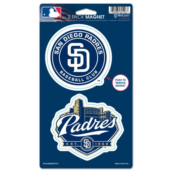 Wholesale-San Diego Padres 2 Pack Magnets 5" x 9"