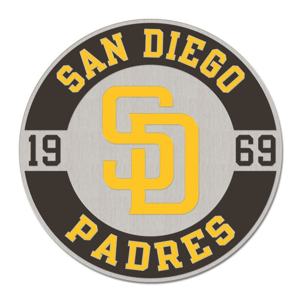 Wholesale-San Diego Padres CIRCLE ESTABLUSHED Collector Enamel Pin Jewelry Card