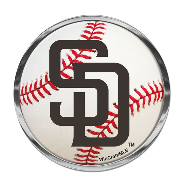 Wholesale-San Diego Padres Chrome Metal Domed Emblem