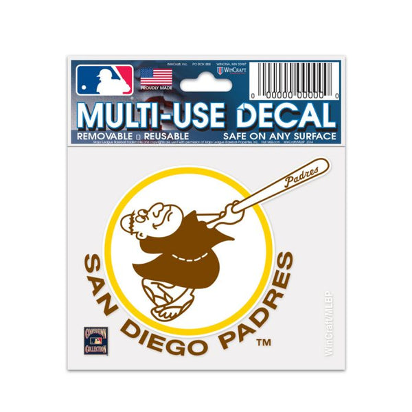 Wholesale-San Diego Padres / Cooperstown Multi-Use Decal 3" x 4"