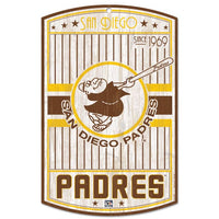 Wholesale-San Diego Padres Cooperstown Wood Sign 11" x 17" 1/4" thick