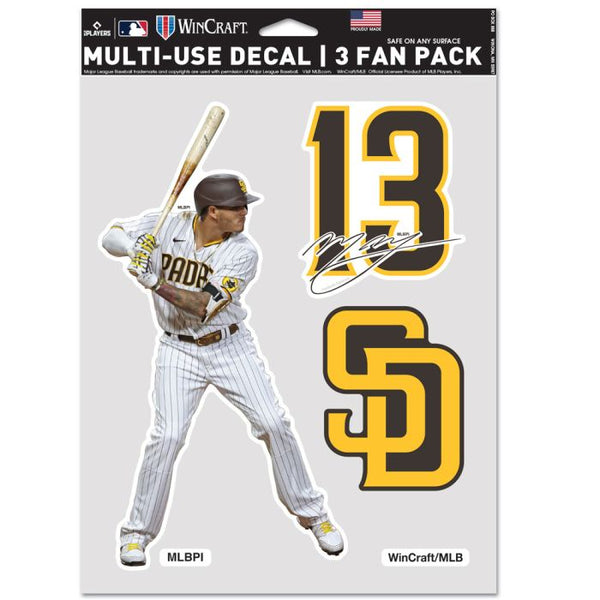 Wholesale-San Diego Padres Multi Use 3 Fan Pack Manny Machado