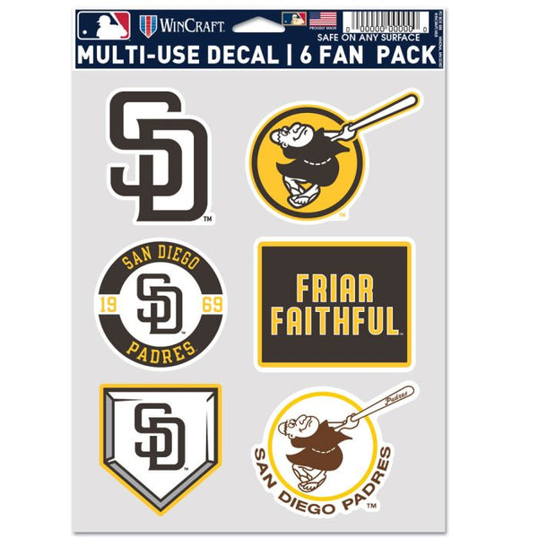 Wholesale-San Diego Padres Multi Use 6 Fan Pack