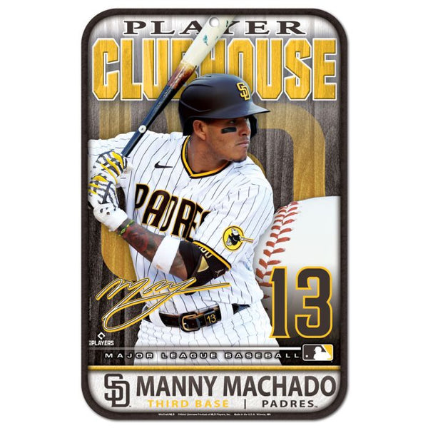 Wholesale-San Diego Padres Plastic Sign 11" x 17" Manny Machado