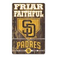 Wholesale-San Diego Padres SLOGAN Wood Sign 11" x 17" 1/4" thick