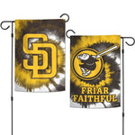 Wholesale-San Diego Padres Tie Dye Garden Flags 2 sided 12.5" x 18"