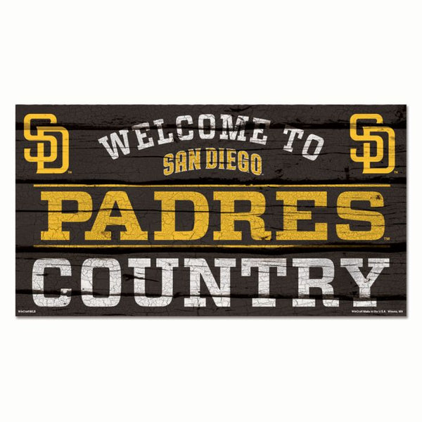 Wholesale-San Diego Padres Wood Sign 13"x24" 1/4" thick