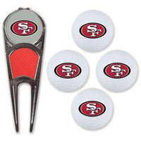 Wholesale-San Francisco 49ers 4 Ball Gift Set w/Divot Tool, Marker