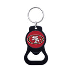 Wholesale-San Francisco 49ers Black Bottle Opener Key Ring