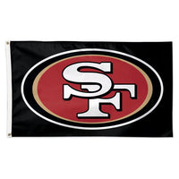 Wholesale-San Francisco 49ers Black background Flag - Deluxe 3' X 5'