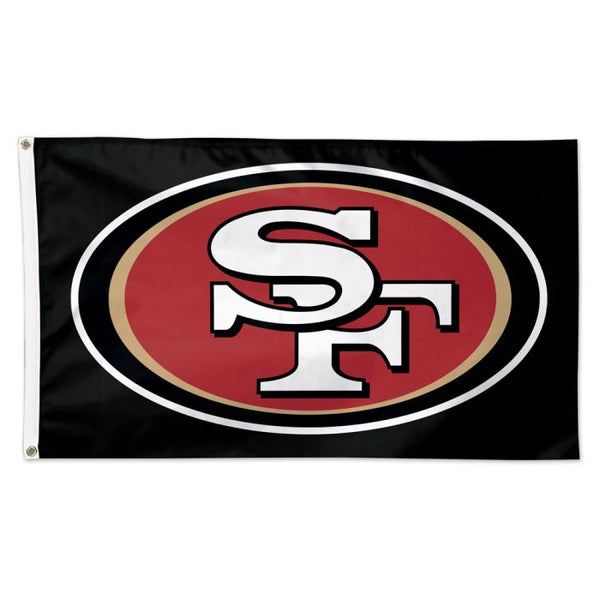 Wholesale-San Francisco 49ers Black background Flag - Deluxe 3' X 5'