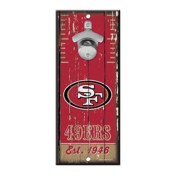 Wholesale-San Francisco 49ers Bottle Opener Sign 5x11