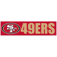 Wholesale-San Francisco 49ers Bumper Strip 3" x 12"