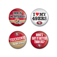 Wholesale-San Francisco 49ers Button 4 Pack 1 1/4" Rnd